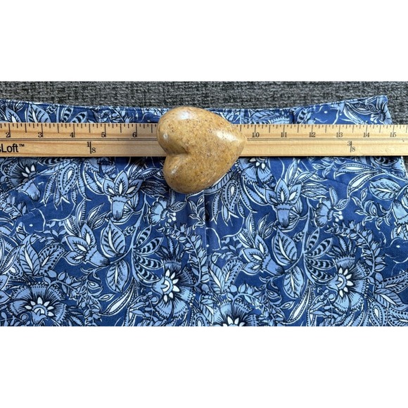 Talbots‎ Womens Floral Print Blue Vacation Cotton Blend Shorts Size 6 - Picture 7 of 9